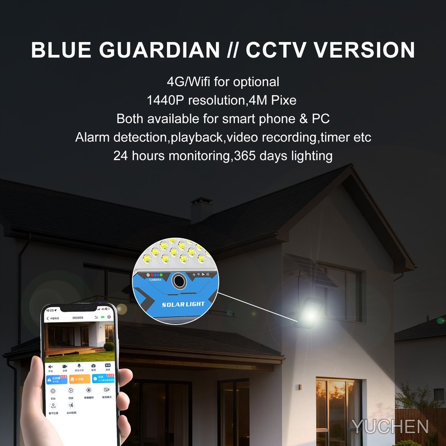 4G CCTV monitoring features with app control