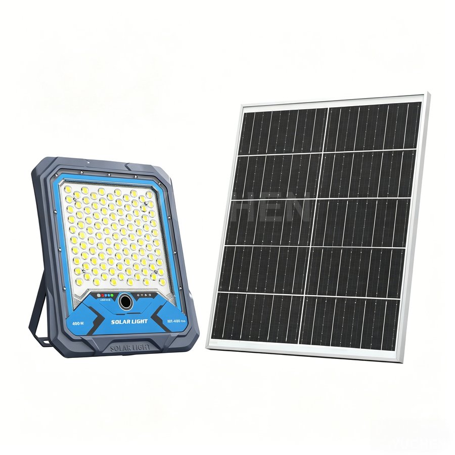 M1 400W solar monitoring floodlight with separate solar panel