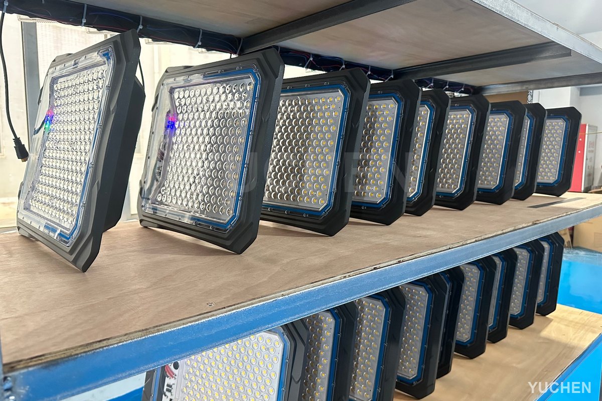 Charge and discharge testing of floodlight batteries